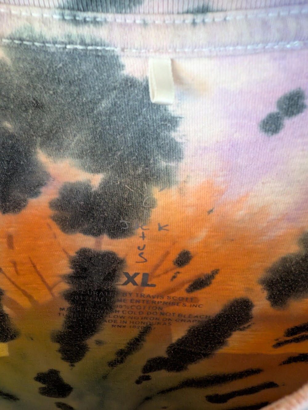 🌵Cactus Jack🌵 by Travis Scott "Highest In The Room" Tie-Dye T-Shirt (XL) - Picture 9 of 11